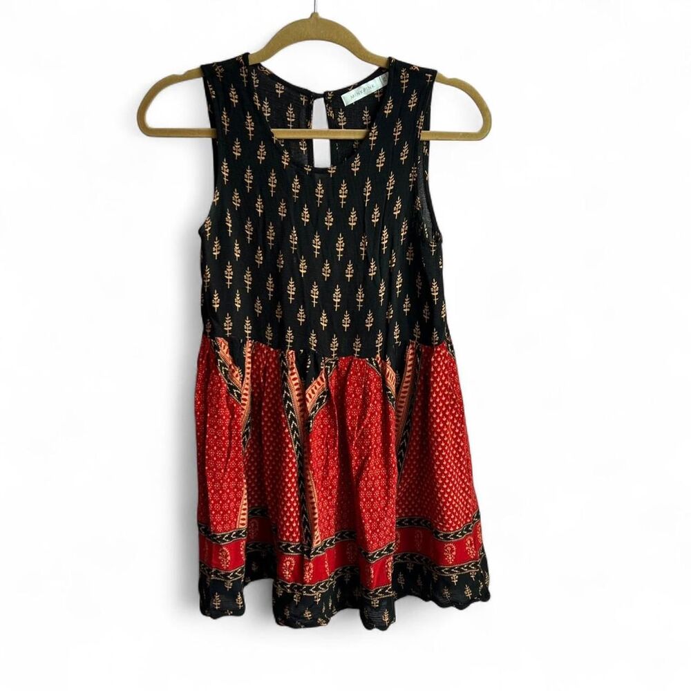 MinkPink Women's multi pattern boho Dress